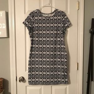 Black and White Shift Dress